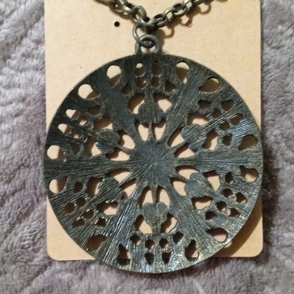 Vintage Bronze Pendant Necklace - Picture 2 of 6